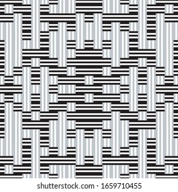 Seamless pattern with black and silver gray bands.