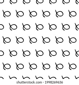 Seamless pattern with black sketch hand drawn round squiggle  shape on white background. Abstract grunge texture. Vector illustration
