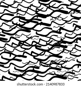 Patrón sin brillo con forma de broche dibujado a mano sobre fondo blanco. Textura de grueso abstracto. Ilustración del vector
