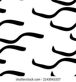 Patrón sin brillo con forma de broche dibujado a mano sobre fondo blanco. Textura de grueso abstracto. Ilustración del vector