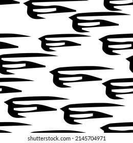 Patrón sin brillo con forma de broche dibujado a mano sobre fondo blanco. Textura de grueso abstracto. Ilustración del vector
