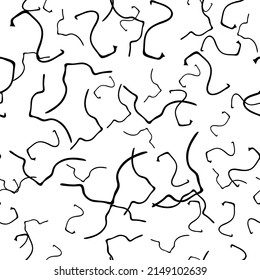 Patrón sin brillo con forma de broche dibujado a mano sobre fondo blanco. Textura de grueso abstracto. Ilustración del vector