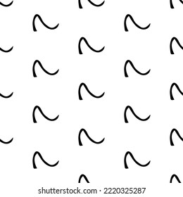 Nahtloses Muster mit handgezeichneter schwarzer Skizze auf weißem Hintergrund. Abstrakte Grunge-Textur. Vektorgrafik