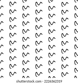 Patrón sin brillo con forma de broche dibujado a mano sobre fondo blanco. Textura de grueso abstracto. Ilustración del vector