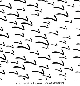 Patrón sin brillo con forma de broche dibujado a mano sobre fondo blanco. Textura de grueso abstracto. Ilustración del vector