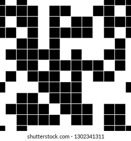 seamless pattern with black squares
