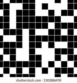 seamless pattern with black squares