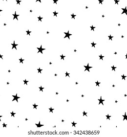 seamless pattern black stars