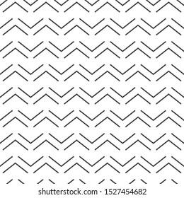 Seamless pattern with black strokes, arrows on white background. Ethnic symmetric background. Diagonal rhombus pattern. Geometric seamless texture.