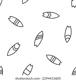 Seamless pattern with black surfboards