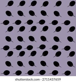 Patrón inconsútil de Formas negras de la lágrima esparcidas sobre un fondo gris suave. Diseño minimalista y elegante ideal para telas, papelería, fondos y decoraciones modernas.