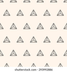 Seamless pattern with black triangles