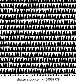 Seamless pattern with black triangles