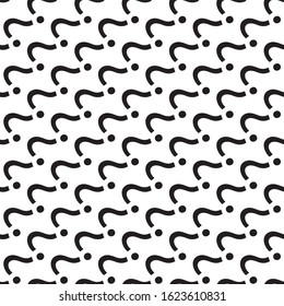 Seamless pattern with black wavy forms.