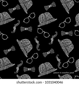Seamless pattern black white