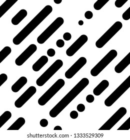 Seamless pattern of black and white abstract geometric shapes. Vector background. Can be used in printing, textile, wrapping, web-design.
