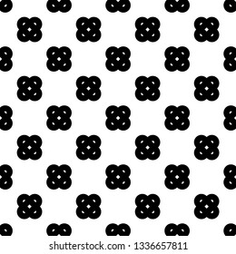 Seamless pattern of black and white abstract geometric shapes. Vector background. Can be used in printing, textile, wrapping, web-design.