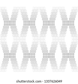 Seamless pattern of black and white abstract geometric shapes. Figures from ovals with a stroke. Vector background. Can be used in printing, textile, wrapping, web-design.