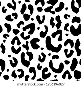 seamless pattern black and white abstract imitates leopard color. black spots on a white background. can be used as an abstract background or background on an animalistic theme.
stock vector EPS 10