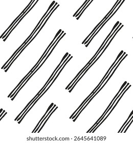 Motif harmonieux, noir et blanc, lignes abstraites. De fines lignes de forme libre. Conception pour la couverture, la bannière, l'emballage, les vêtements