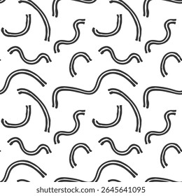Motif harmonieux, noir et blanc, lignes abstraites. De fines lignes de forme libre. Conception pour la couverture, la bannière, l'emballage, les vêtements