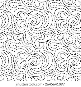 Motif harmonieux, noir et blanc, lignes abstraites. De fines lignes de forme libre. Conception pour la couverture, la bannière, l'emballage, les vêtements