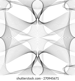 Seamless pattern with black and white abstract lines