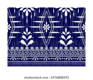 Seamless pattern black and white  Aztec, Folk, Damask, Herringbone, Aztec Ikat, design for textiles, rug, curtain, floor and background. 