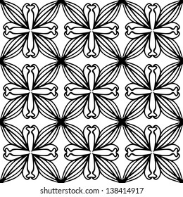 seamless pattern black and white background