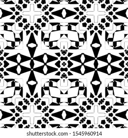 Seamless pattern black and white background