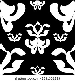 seamless pattern black and white background 