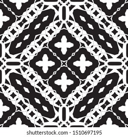 Seamless pattern black and white backgrounds ornaments