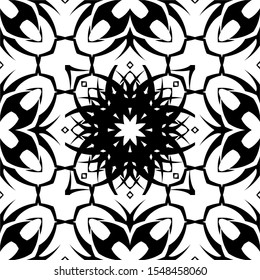 Seamless pattern black and white backgrounds
