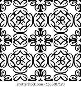 Seamless pattern black and white backgrounds