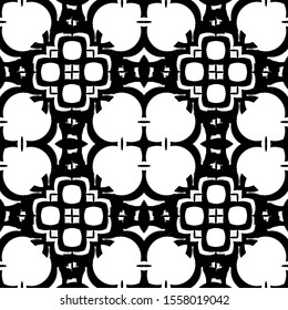 Seamless pattern black and white for batik textile backgrounds