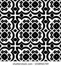 Seamless pattern black and white for batik textile backgrounds