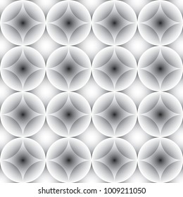 Seamless pattern black and white ceramic tile design. Vector background.