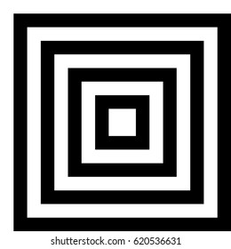 Seamless pattern with black white checked squares and striped lines. Optical illusion effect. Geometric tiles in op art style. Vector illusive background, texture. Decorative element, design template.