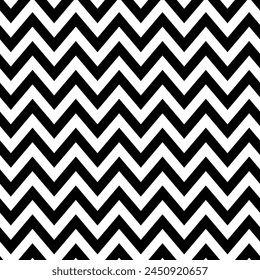 Seamless pattern with black and white chevron