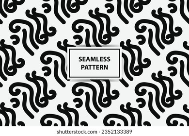 Seamless pattern with black and white color