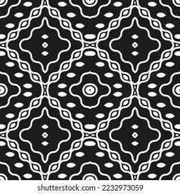 seamless pattern in black and white colors