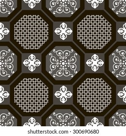 seamless pattern black and white colors