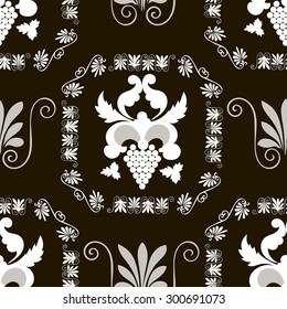 seamless pattern black and white colors