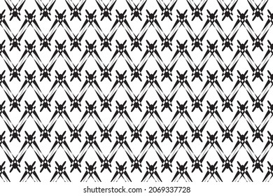 Seamless pattern with black and white colour background, geometric design pattern. Vector illustration.