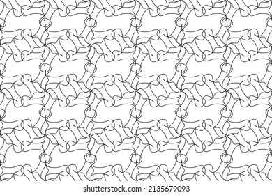 Seamless pattern with black and white colour, modern stripes background, geometric design pattern. Vector illustration.