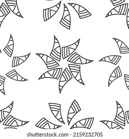 Seamless pattern with black and white colour, modern design stripes background. Vector illustration.