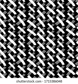 Cuadrícula de tiza sin rayas blancas negras, textura abstracta de fondo escandinava simple. tendencia de la temporada. Se puede utilizar para tapicería de tela de regalo. Vector