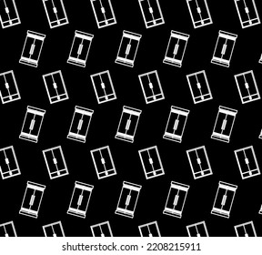 Vector de portapapeles blanco y negro de patrón sin inconvenientes 