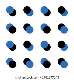 seamless pattern of black and white dots. each detail in separate layer.