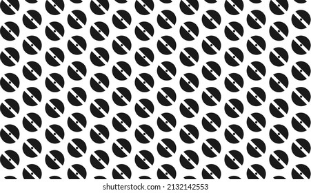Seamless pattern. Black and white dotted circle motif. Simple pattern design. Can be used for posters, brochures, postcards, and other printing needs. Vector illustration